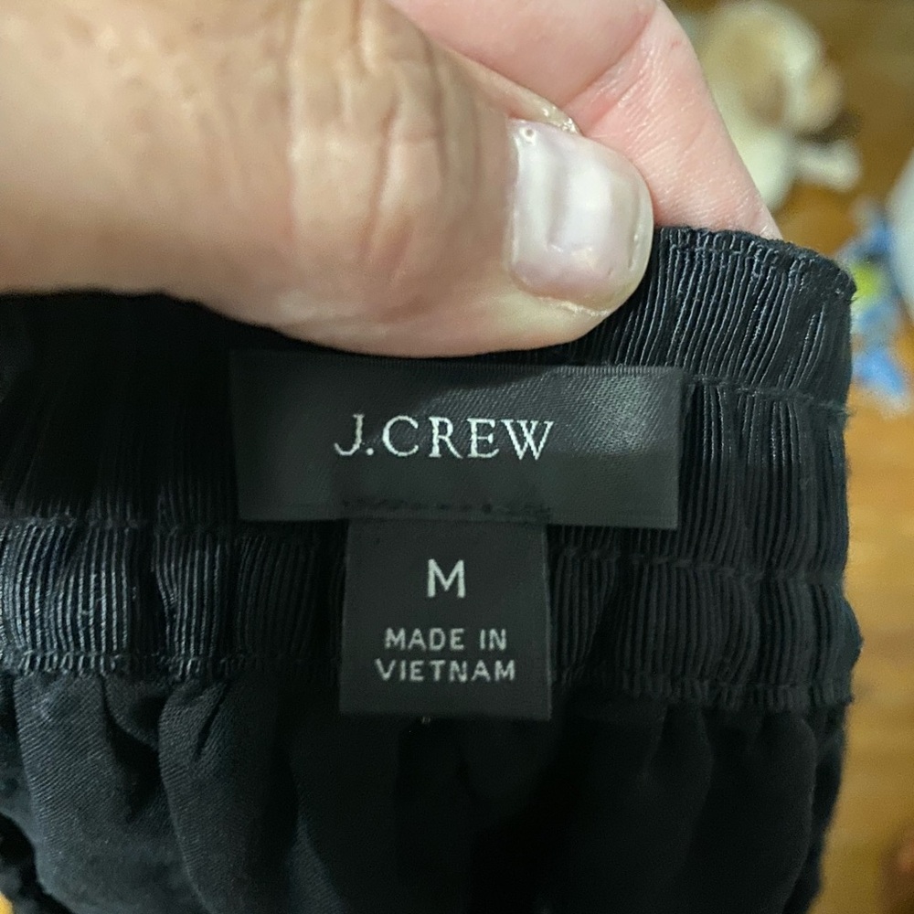 J. Crew Size Medium Black Eyelet Side-Split Skirt… - image 3